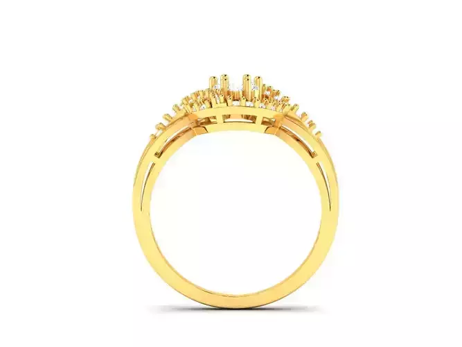 Gold Engagement Ring With Diamonds 142
