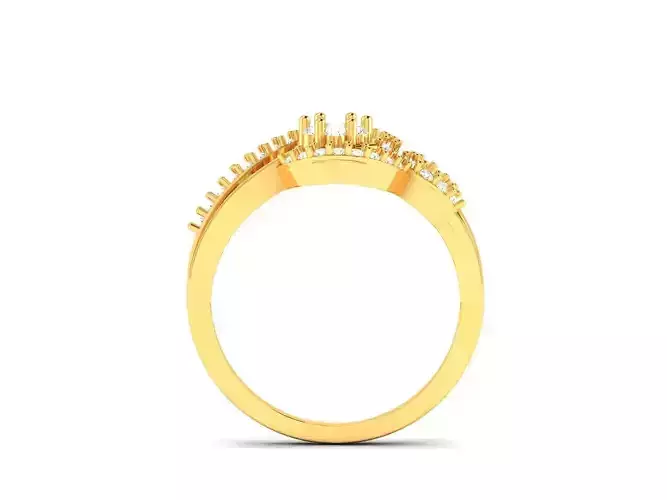 Gold Engagement Ring With Diamonds 143