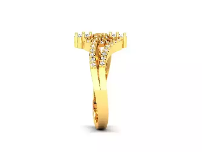 Gold Engagement Ring With Diamonds 146