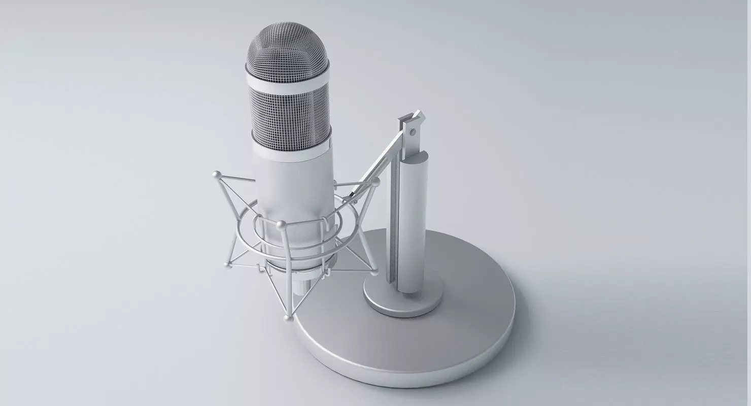 Free Retro Recording Mic Free 3D model