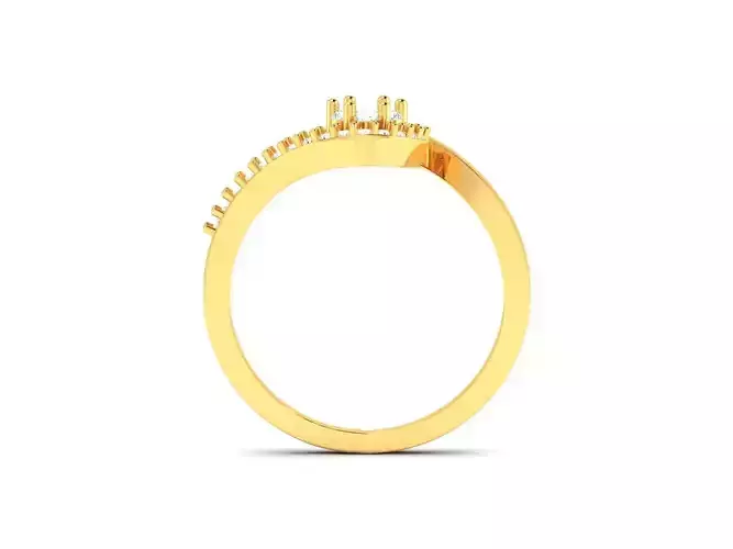 Gold Engagement Ring With Diamonds 150