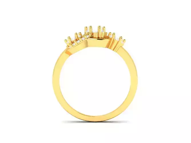 Gold Engagement Ring With Diamonds 152