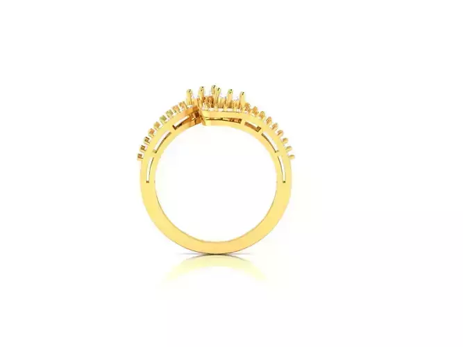 Gold Engagement Ring With Diamonds 153