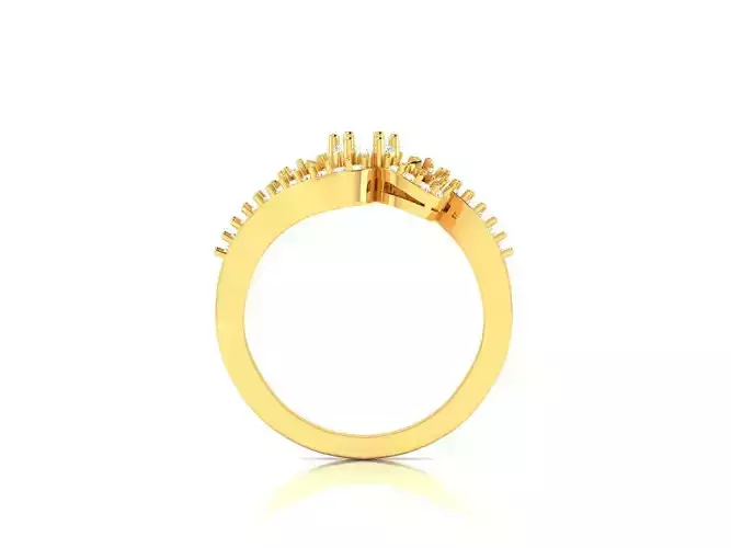 Gold Engagement Ring With Diamonds 154