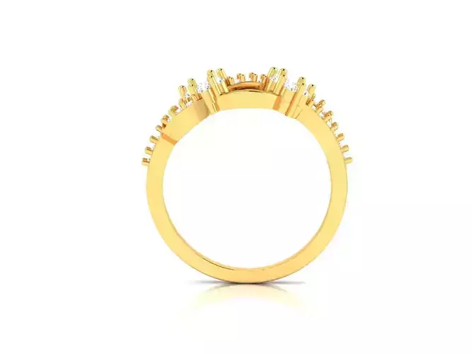 Gold Engagement Ring With Diamonds 156