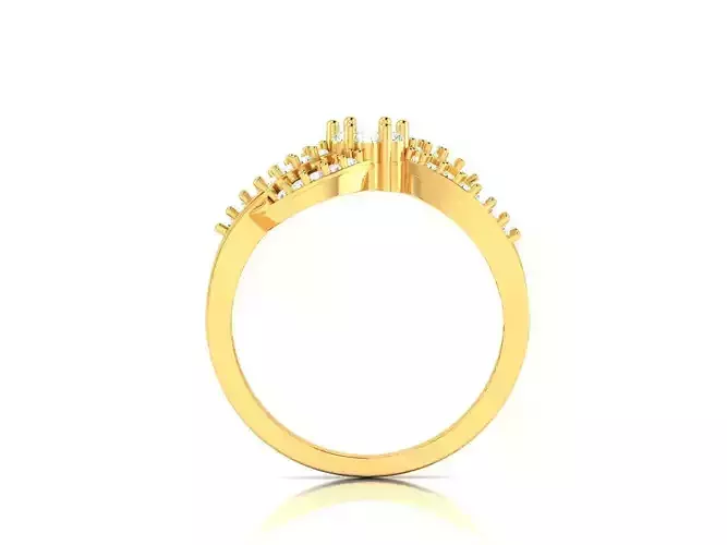 Gold Engagement Ring With Diamonds 163