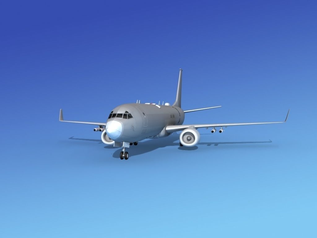 Boeing P-8 Poseidon Bare Metal 3D model_2