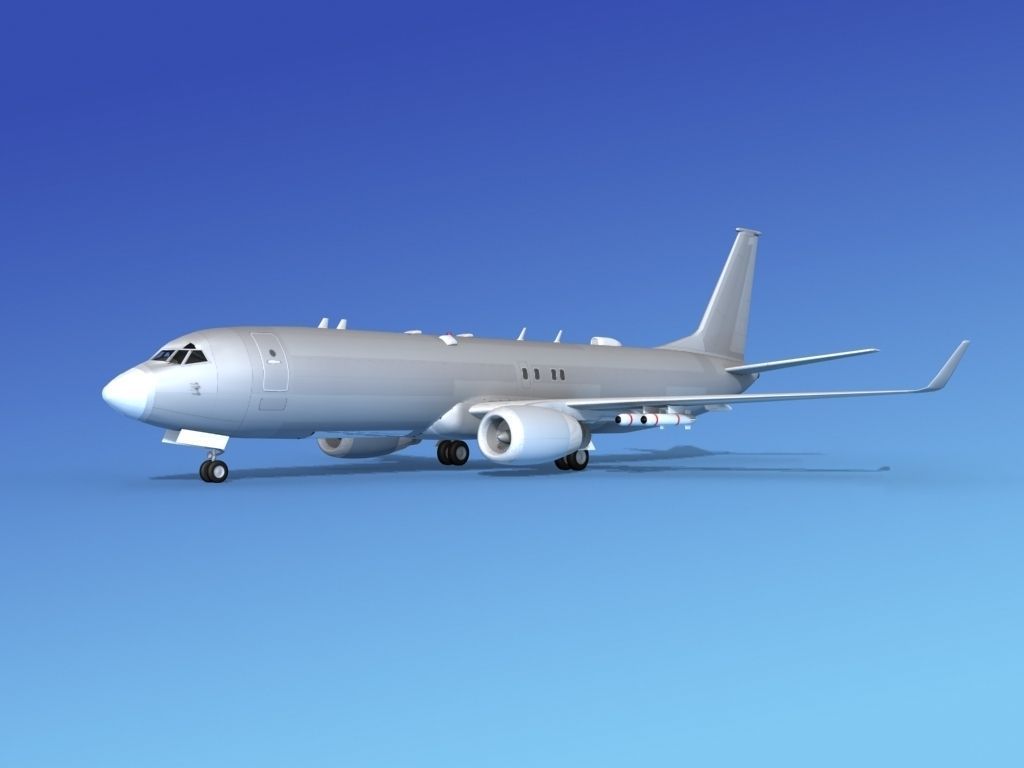 Boeing P-8 Poseidon Bare Metal 3D model_1