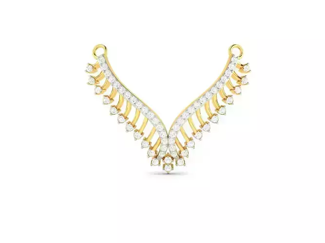 Gold Necklace With Diamonds 105