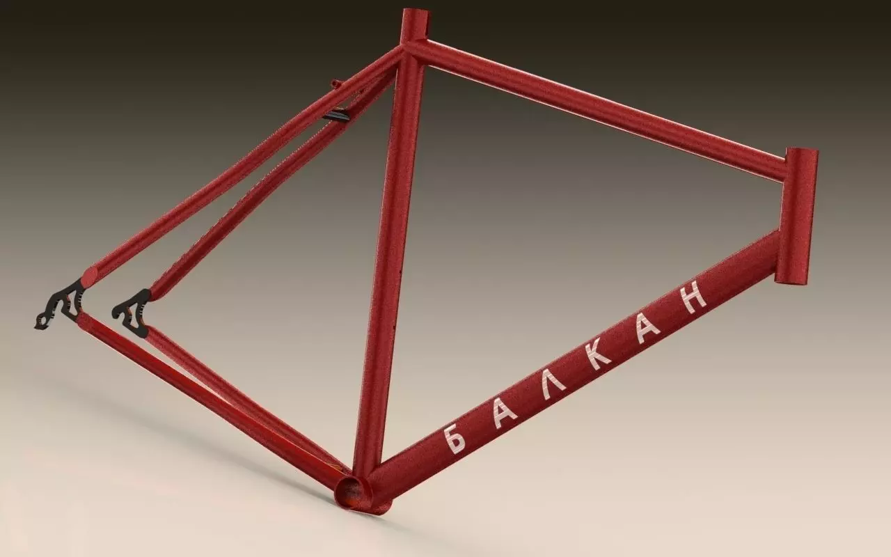 Bicycle frame 3D model_0
