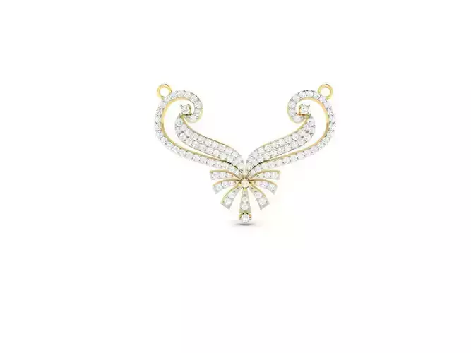 Gold Necklace With Diamonds 107