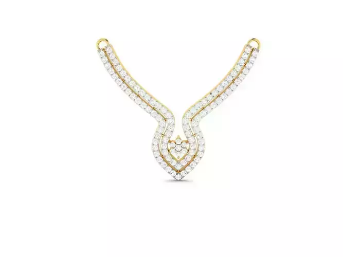 Gold Necklace With Diamonds 108