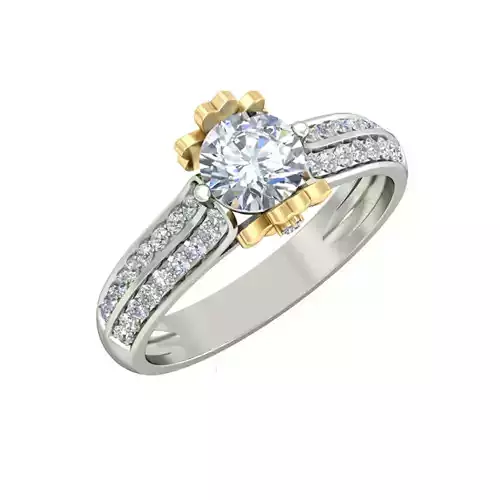Side Stone Engagement Ring With Diamonds 8