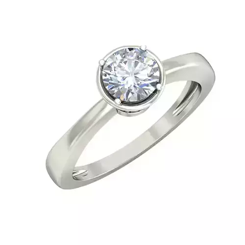 Silver Engagement Ring With Diamonds 104