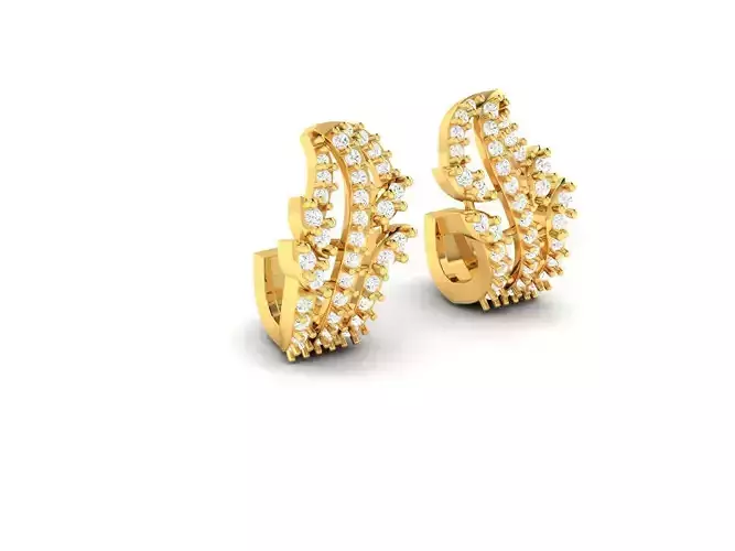 Gold Earrings With Diamonds 46