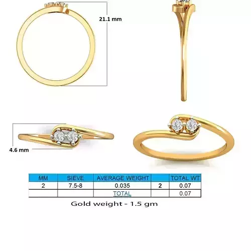 Gold Thin Engagement Ring With Diamonds 11
