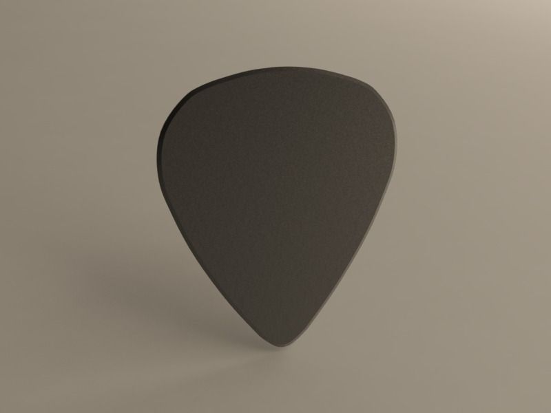 Guitar Pick Thin 3D print model_3
