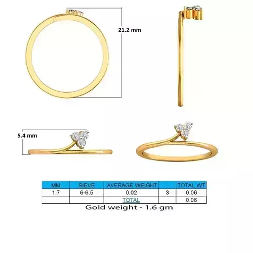 Gold Thin Engagement Ring With Diamonds 17