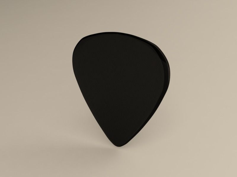 Guitarpick Thick 1mm 3D print model_5