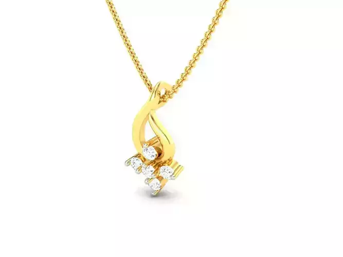 Gold Pendant With Diamonds 52