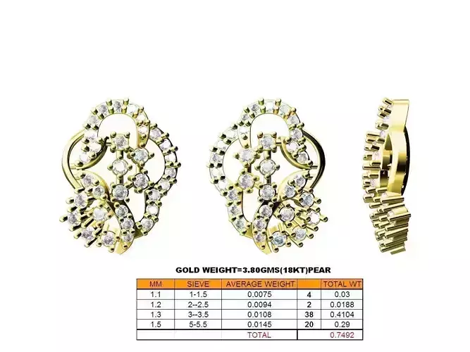 Gold Earrings With Diamonds 51