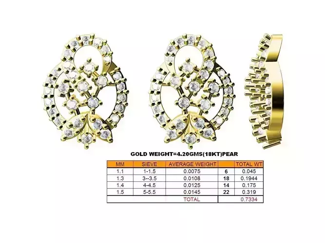 Gold Earrings With Diamonds 52