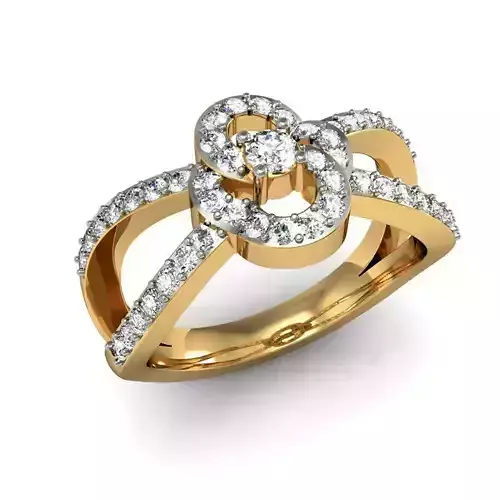 Oval Shaped Gold Ring With Diamonds 8