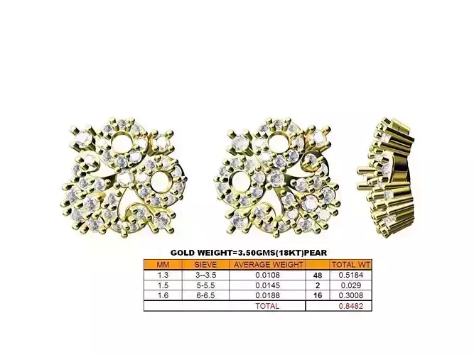 Gold Earrings With Diamonds 53