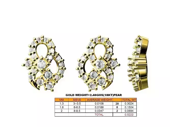 Loop Gold Earrings With Diamonds