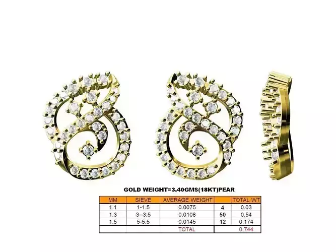 Gold Earrings With Diamonds 55