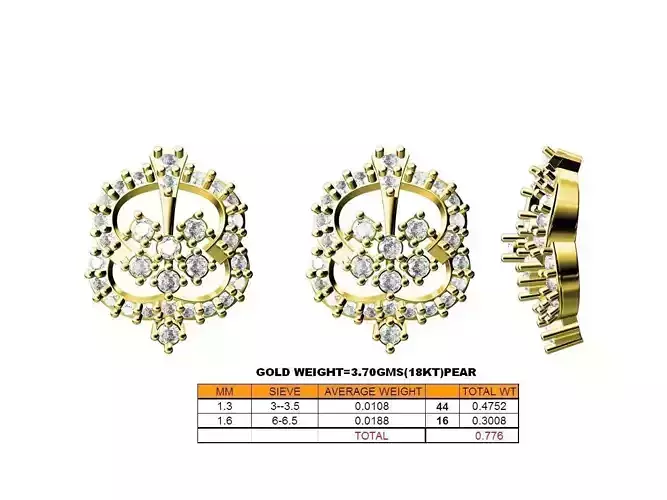 Gold Earrings With Diamonds 59