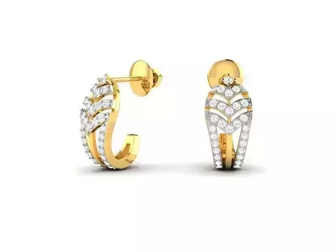 Gold Earrings With Diamonds 62