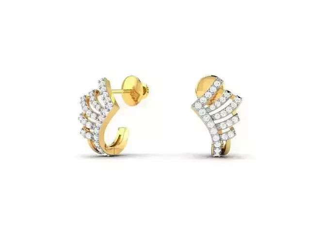 Gold Earrings With Diamonds 64