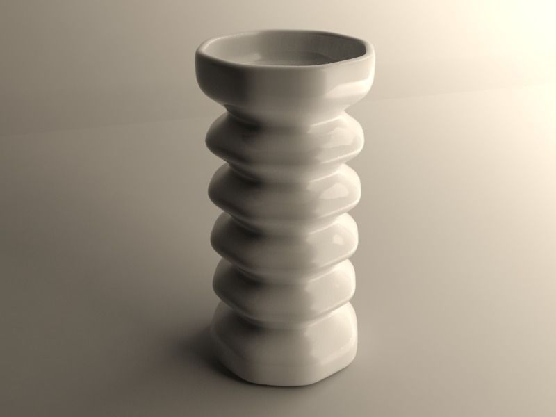 Modern vase 3D print model_0