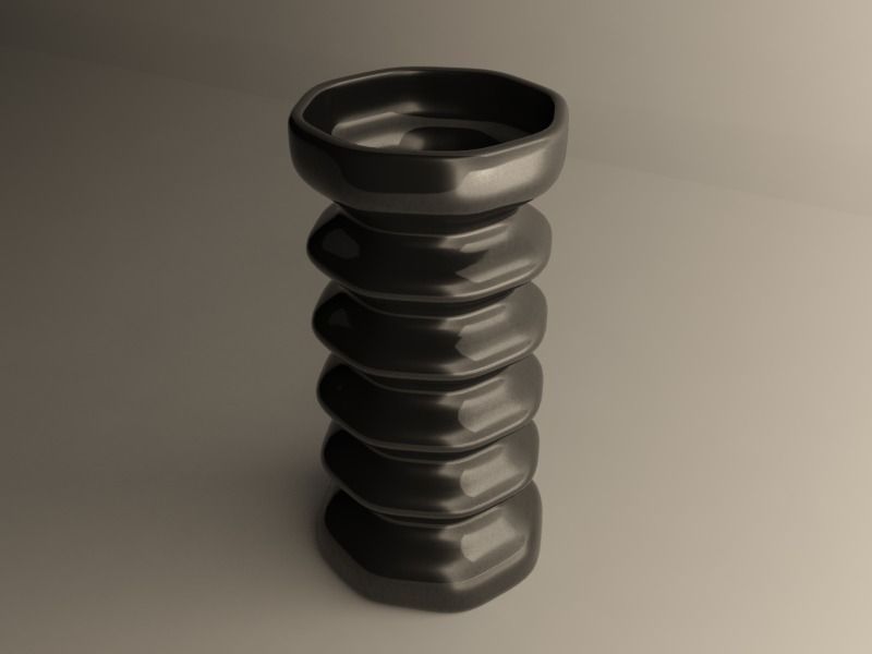 Modern vase 3D print model_3