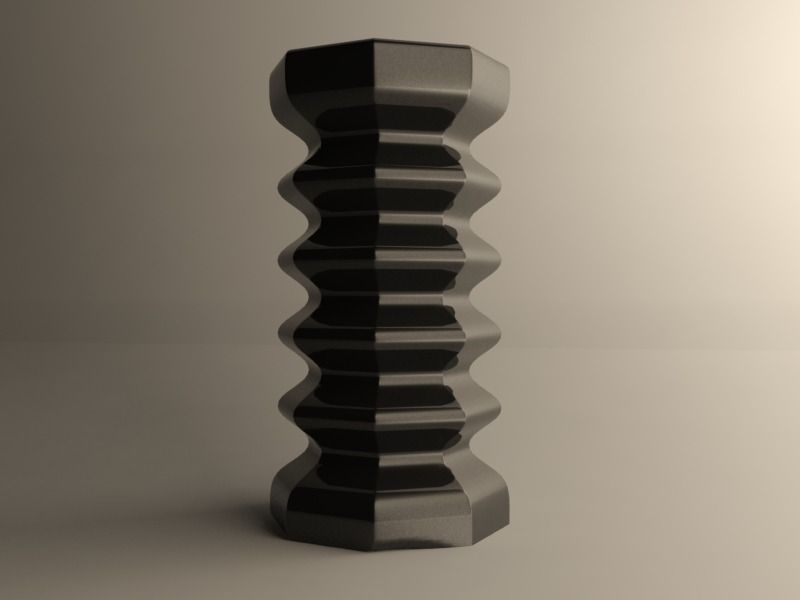 Modern vase 3D print model_3