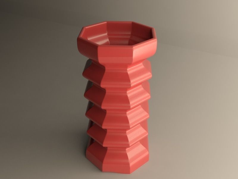 Modern vase 3D print model_4