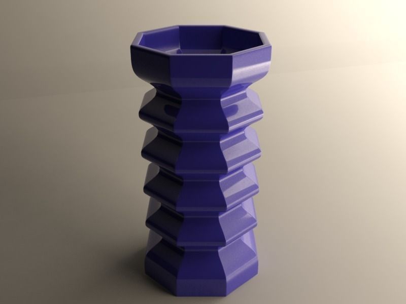 Modern vase 3D print model_3