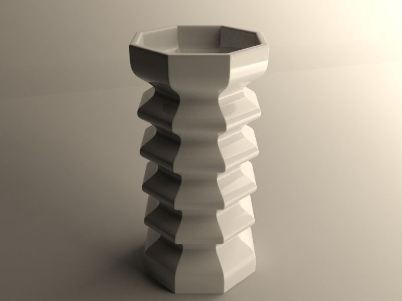 Modern vase 3D print model_0