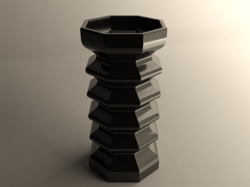Modern vase 3D print model_6