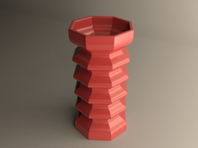 Modern vase 3D print model_4
