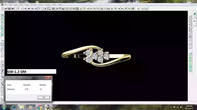 Spiral Gold Ring With Diamonds 30