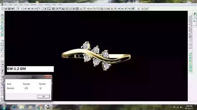 Swirl Gold Ring With Diamonds 46