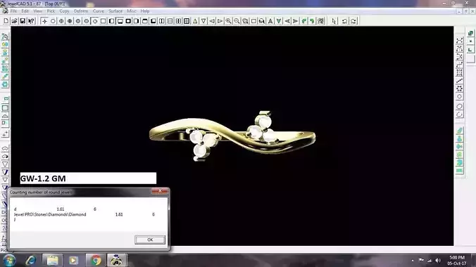 Swirl Gold Ring With Diamonds 47