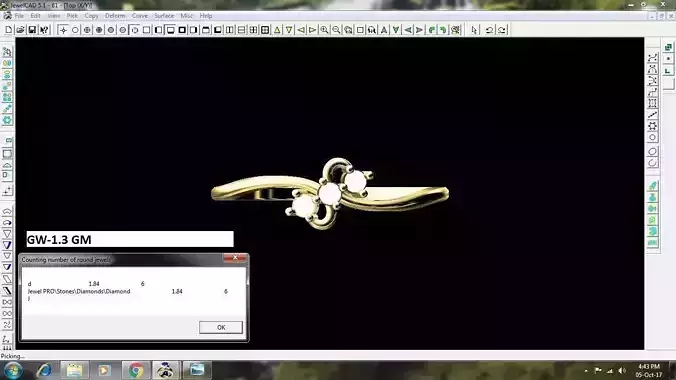 Swirl Gold Ring With Diamonds 48