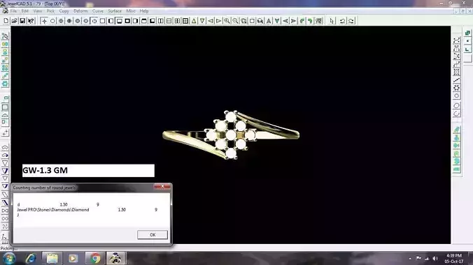 Spiral Gold Thin Ring With Diamonds 8