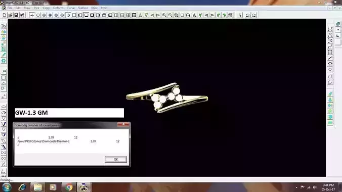 Spiral Gold Thin Ring With Diamonds 14