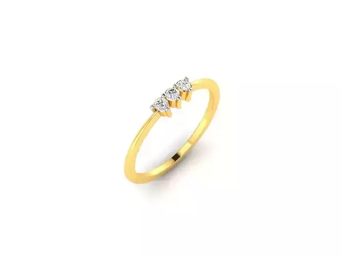 Gold Thin Engagement Ring With Diamonds 39