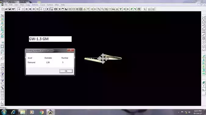 Spiral Gold Thin Ring With Diamonds 25