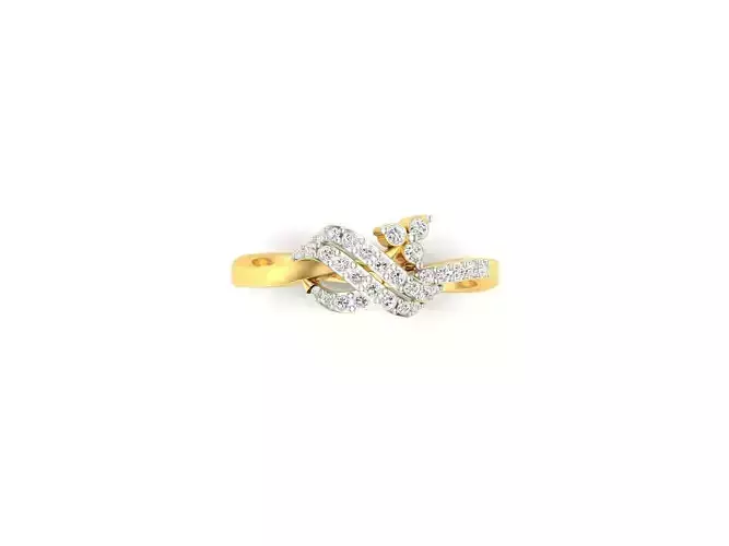Knot Ring With Diamonds
